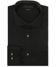 イージーアイロン ストレッチ NEWスタンダードフィット ワイドカラー長袖シャツ