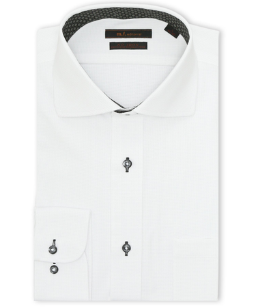 ノンアイロン ストレッチ NEWスタンダードフィット カッタウェイ長袖ニットシャツ