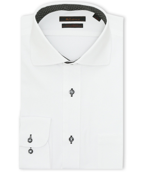 ノンアイロン ストレッチ NEWスタンダードフィット カッタウェイ長袖ニットシャツ