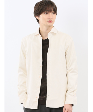 起毛 カッタウェイ長袖シャツ