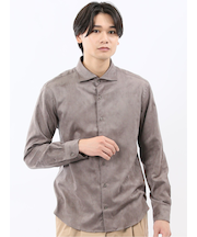 起毛 カッタウェイ長袖シャツ