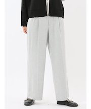 ストレッチ 両面起毛 ツータック ワイドパンツ