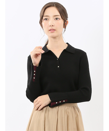 ハンドウォッシャブル リブ ポロニット