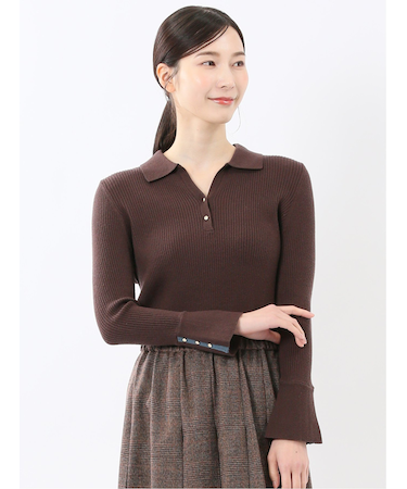 ハンドウォッシャブル リブ ポロニット