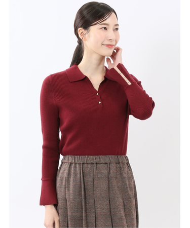 ハンドウォッシャブル リブ ポロニット