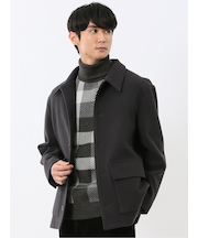 ストレッチメルトン ハーフステンカラーコート