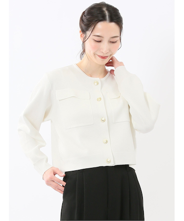 ハンドウォッシャブル ミラノリブ ニットジャケット