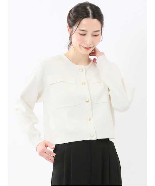 ハンドウォッシャブル ミラノリブ ニットジャケット