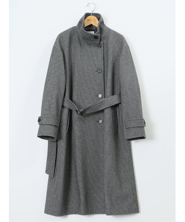 ストレッチ ハンドウォッシャブル スタンドカラー ロングコート