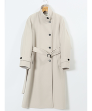 ストレッチ ハンドウォッシャブル スタンドカラー ロングコート