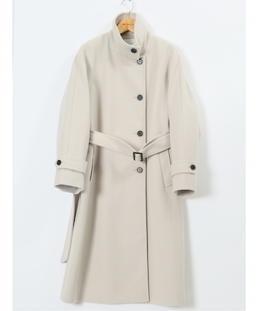 ストレッチ ハンドウォッシャブル スタンドカラー ロングコート