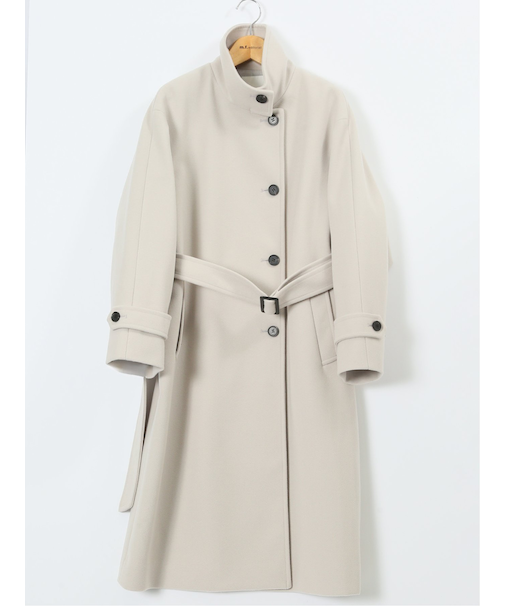 ストレッチ ハンドウォッシャブル スタンドカラー ロングコート