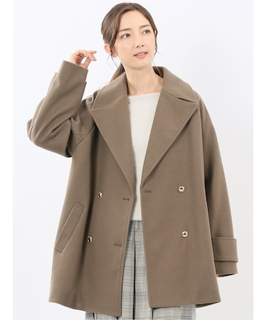 ライトシャギー メタルボタン ピーコート