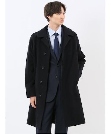 ウール100% リラクシング ステンカラーコート