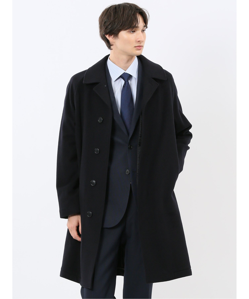 ウール100% リラクシング ステンカラーコート