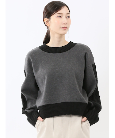 ウォッシャブル 前後2WAY ニットプルオーバー