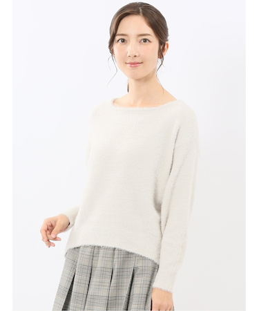 ハンドウォッシャブル フェザー クルーニットプルオーバー