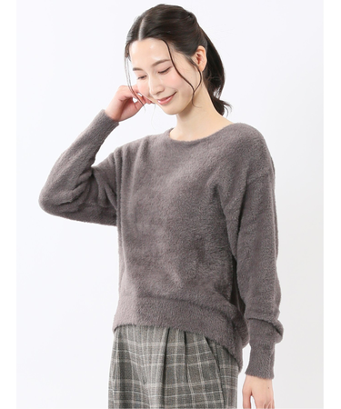 ハンドウォッシャブル フェザー クルーニットプルオーバー