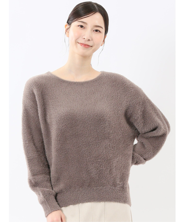 ハンドウォッシャブル フェザー クルーニットプルオーバー