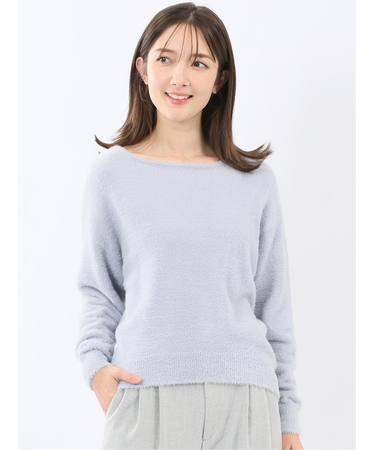 ハンドウォッシャブル フェザー クルーニットプルオーバー