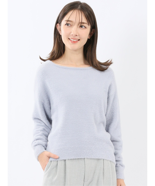 ハンドウォッシャブル フェザー クルーニットプルオーバー