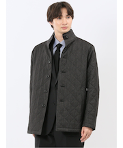 デニム調 中綿キルトコート