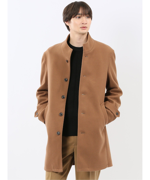 ストレッチメルトン スタンドカラーコート｜エムエフエディトリアルの