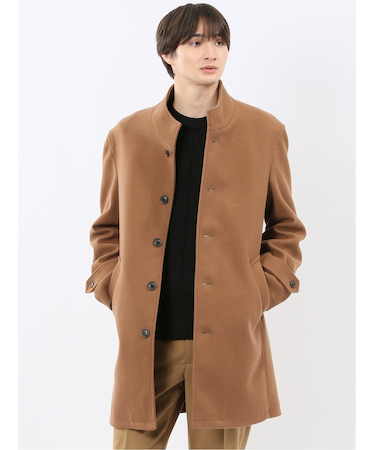 ストレッチメルトン スタンドカラーコート