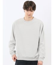ストレッチ モールジャガード クルーネック長袖Tシャツ