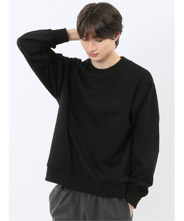 ロゴ刺繍 裏毛スエットトレーナー