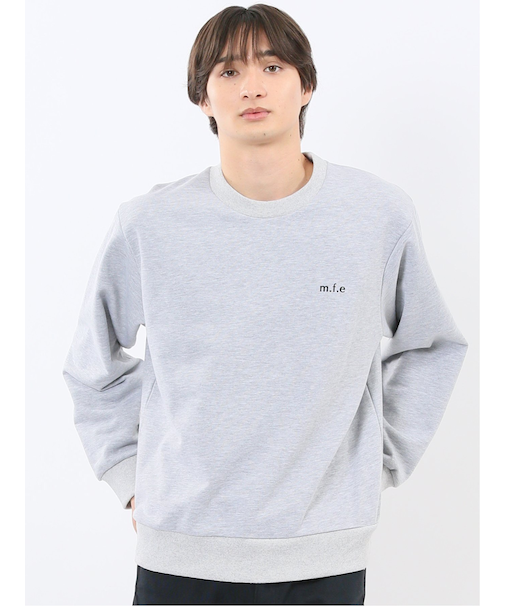 ロゴ刺繍 裏毛スエットトレーナー