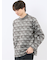 裏起毛チェック モックネック長袖Tシャツ