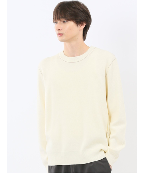 ウォッシャブル ストレッチ クルーニット