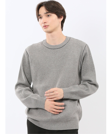 ウォッシャブル ストレッチ クルーニット