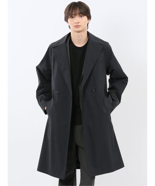 撥水 ストレッチ ライナー付き ダブルトレンチコート