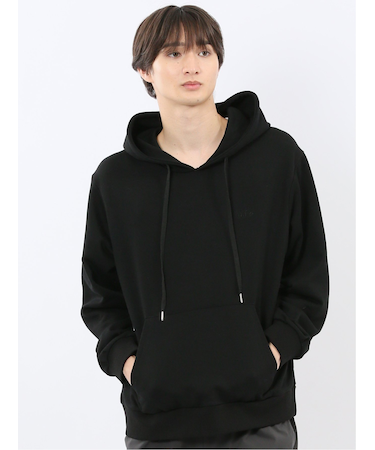 ロゴ刺繍 裏毛スエット プルパーカー