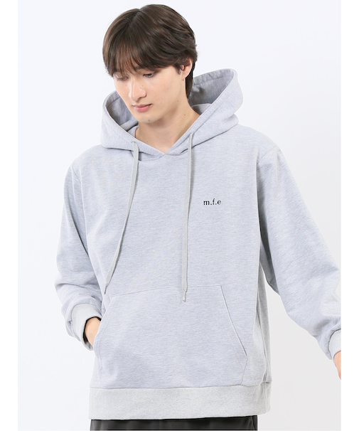 ロゴ刺繍 裏毛スエット プルパーカー