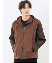 ストレッチ起毛 フルジップパーカー