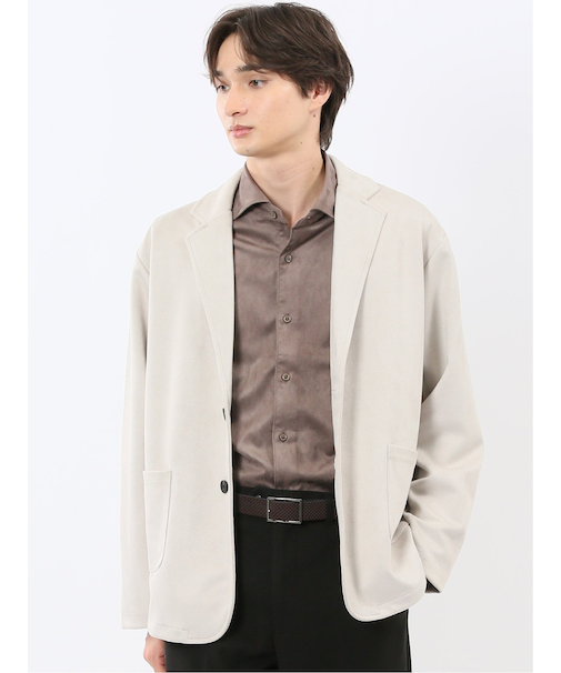 ストレッチ起毛 2ボタン ジャケット