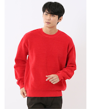 ハンドウォッシャブル ストレッチ シェニールヤーン クルーニット