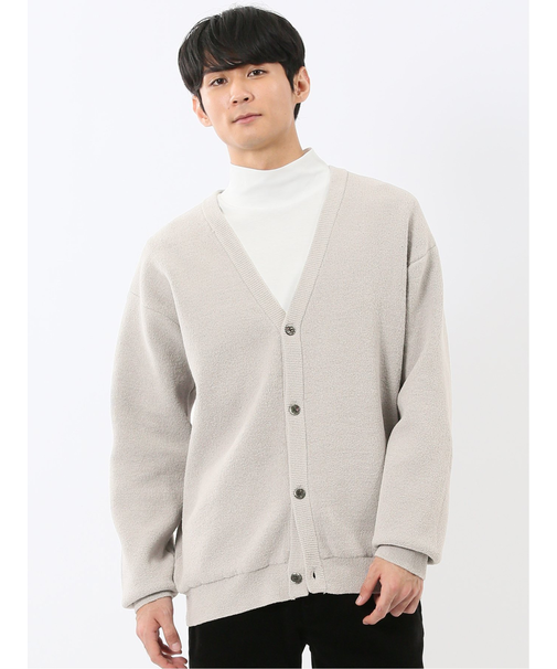 ハンドウォッシャブル ストレッチ シェニールヤーン ニットカーディガン