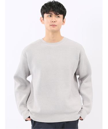 ハンドウォッシャブル ストレッチ シェニールヤーン クルーニット