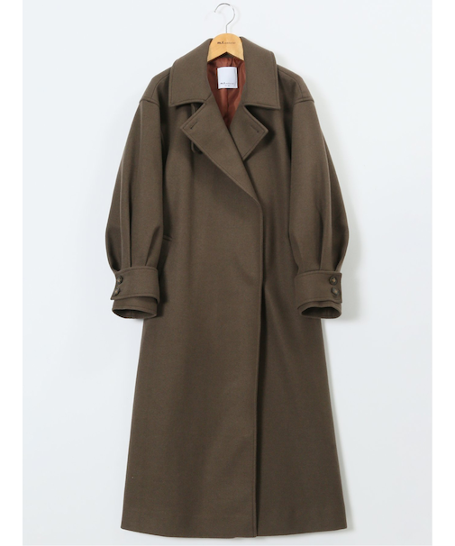 ストレッチ ライトシャギー ロングコート