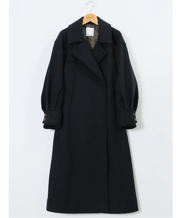 ストレッチ ライトシャギー ロングコート