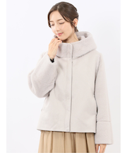 リバーシブル フーデッド ショートブルゾン