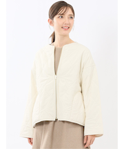 ファー×キルト リバーシブル ショート中綿ブルゾン