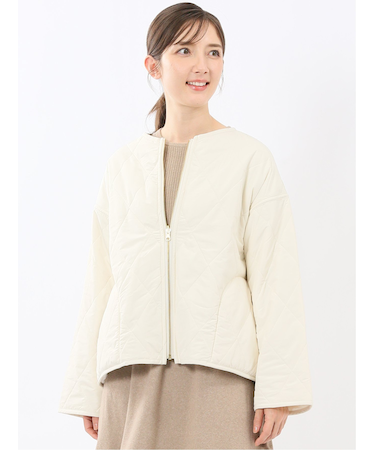 ファー×キルト リバーシブル ショート中綿ブルゾン