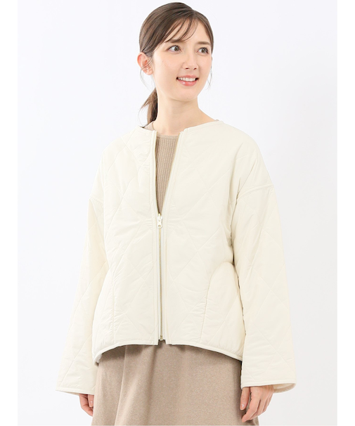 ファー×キルト リバーシブル ショート中綿ブルゾン