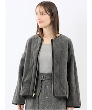 ファー×キルト リバーシブル ショート中綿ブルゾン