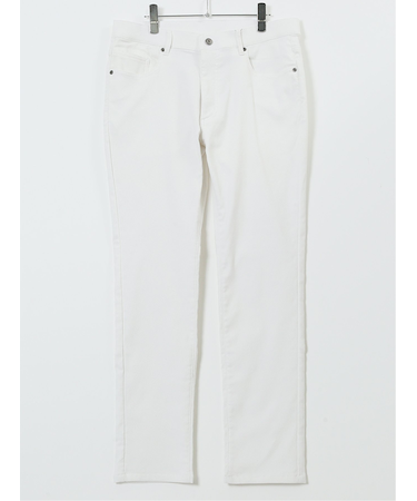 クロスストレッチ+ウォーム スリムパンツ ジャガード